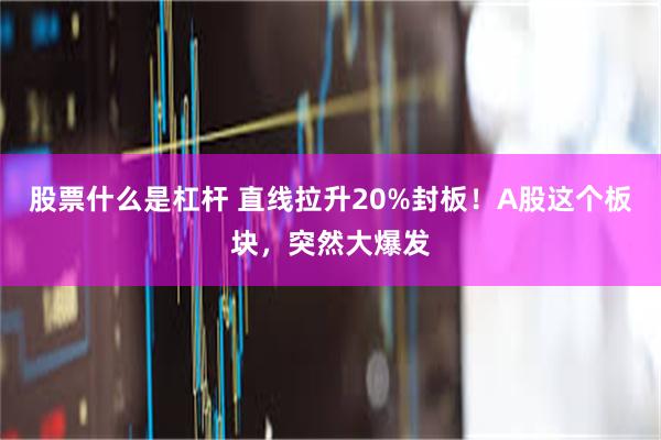 股票什么是杠杆 直线拉升20%封板！A股这个板块，突然大爆发