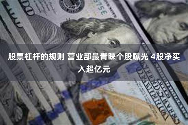 股票杠杆的规则 营业部最青睐个股曝光 4股净买入超亿元