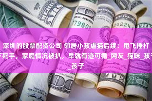 深圳的股票配资公司 邻居小孩虐猫后续：甩飞捶打下死手，家庭情况被扒，早就有迹可循_网友_猫咪_孩子